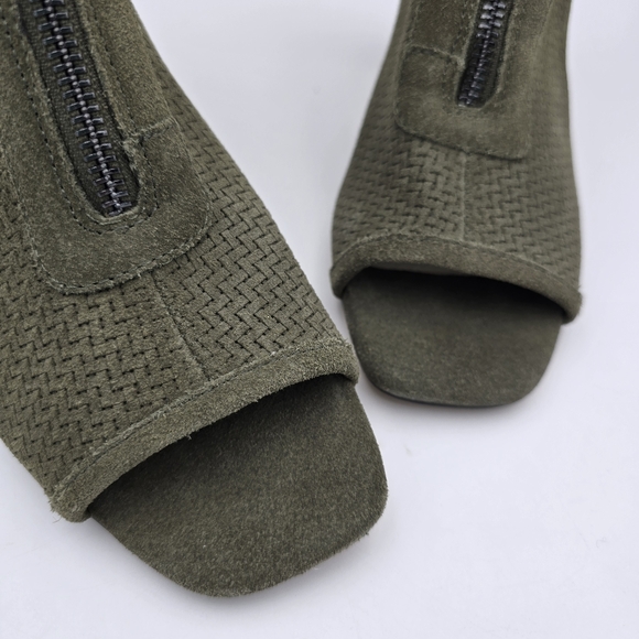 Sanctuary Ready Peep Toe Booties, Olive Oil (Green) Leather, Women's Size 9M - Picture 3 of 16
